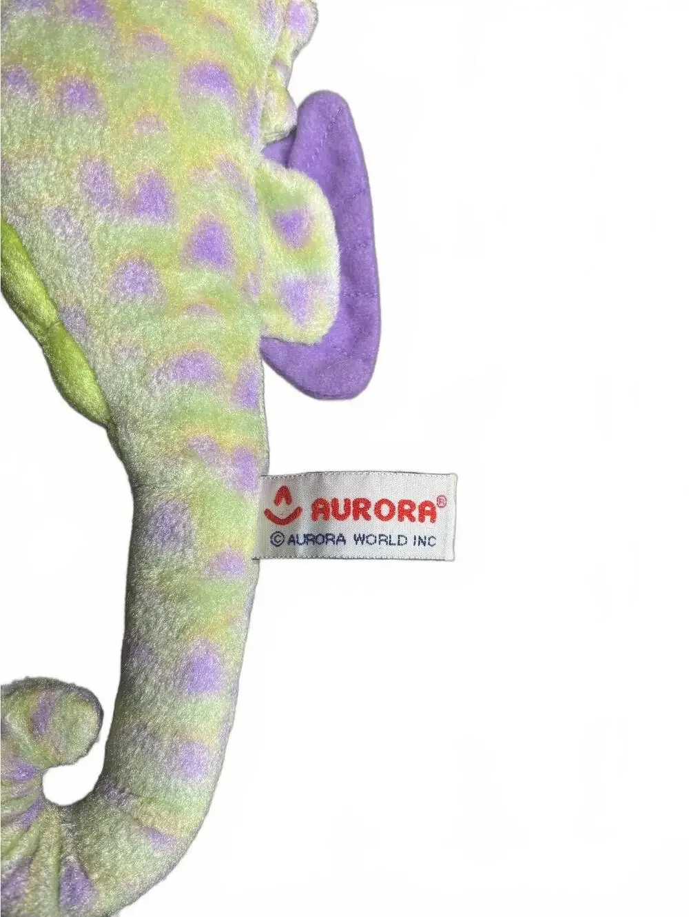 Aurora Seahorse Plush Green and Purple 12” Hanging Stuffed Animal Toy Lovie